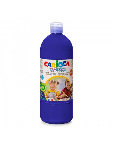 Carioca Botella Tempera 1000ml - Couleurs Superlavables - Faciles de Mezclar - Aplicable en Materiales Porosos - Haute Opacidad 