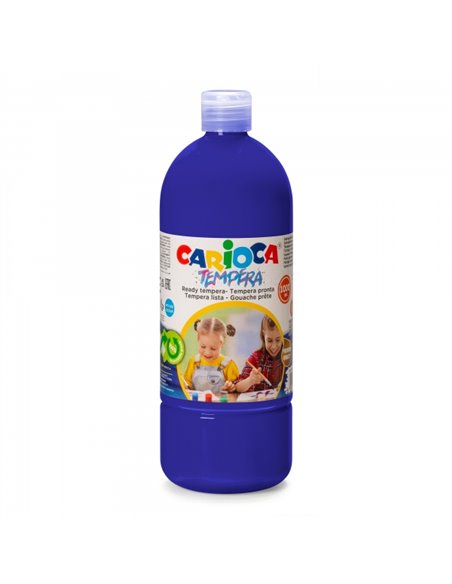 Carioca Botella Tempera 1000ml - Couleurs Superlavables - Faciles de Mezclar - Aplicable en Materiales Porosos - Haute Opacidad 