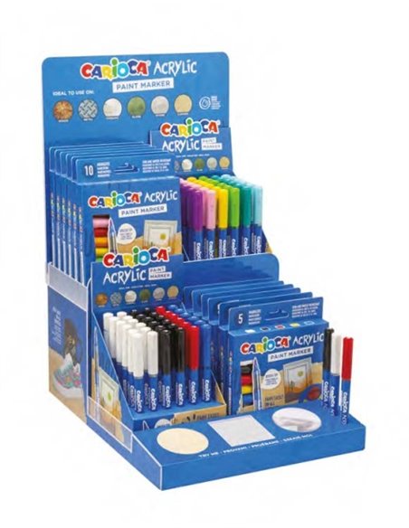 Carioca Acrylic Présentoir Assorti de Marcadores Acrilicos