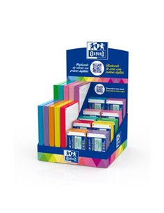 Oxford Flashcards Présentoir Avec 60 Paquetes de Tarjetas FlashCards 2.0 A5 et A7 - 20 Sobres A5 de Couleurs Vivos - 40 Sobres A