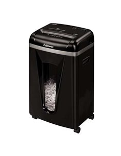 Fellowes 450M Destructora de Papier Manual Microcorte P-5 - Destruye Jusqu'à 9 Feuilles - Papelera de 22L - Couleur Noir