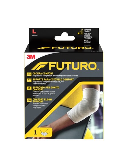 Futuro Comfort Codera - Taille L (28 - 30.5cm) - Respirant - Élastique - Anatomico - Couleur Gris