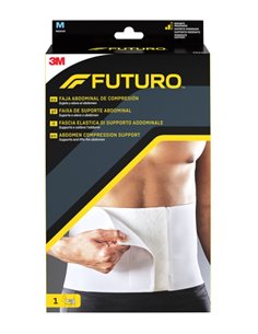 Futuro Faja Abdominal de Compresion - Taille M (81.3 - 106.7cm) - Forma Anatomica - Respirant - Couleur Blanc