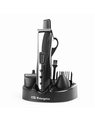 Orbegozo CTP 1930 Cortapelos 3 en 1 Rechargeable - Autonomie de 45 Minutos - Cabezales Intercambiables - Cuchilla de Acier Inoxy