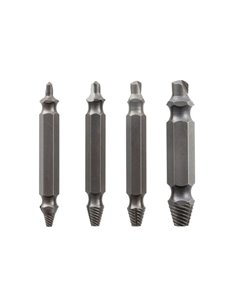 Innovagoods Brocas Pour Extraer Tornillos - Acier Templado Endurecido - 4 Piezas - Universal - Couleur Gris
