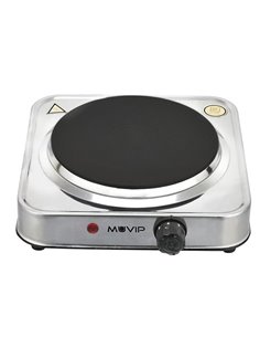 Muvip MV0644 Cocina Electrica de 1 Placa 1500W - Acier Inoxydable - 5 Niveles de Potencia - Termostato Avec Système de Sécurité