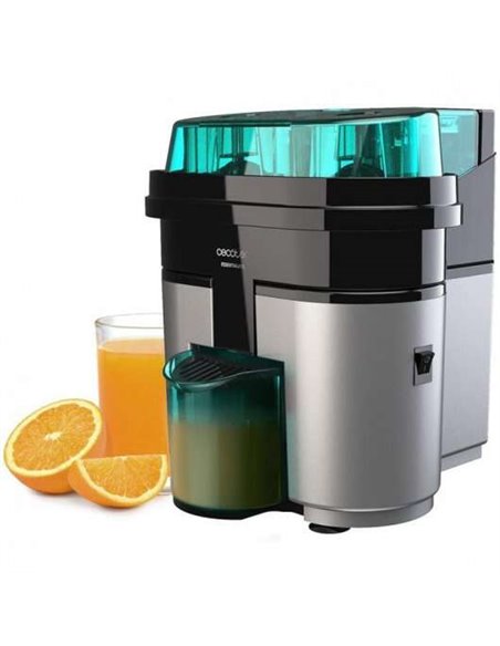 Cecotec EssentialVita Twice Black Exprimidor Electrico 90W - Vaso de 0.5L - Double Cabezal et Cortador - Filtro Pour Pulpa
