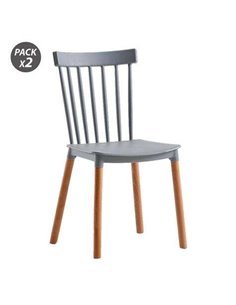 Muvip Pack 2 Sillas Design D800 - Couleur Gris