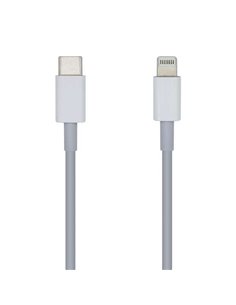 Aisens Câble Lightning à USB-C USB 2.0 - Lightning/M-USB-C/M - 20cm - Couleur Blanc