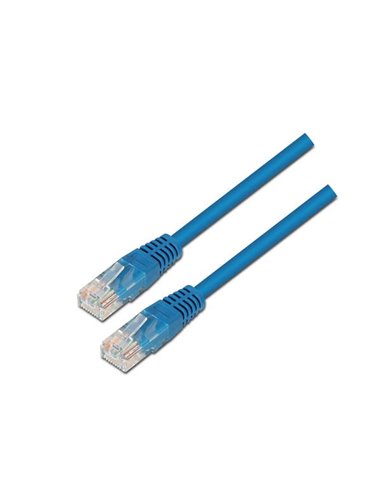 Aisens Câble de Réseau Latiguillo RJ45 Cat.6 UTP AWG24 - 0.5m - 10/100/1000 Mbit/s - Couleur Bleu