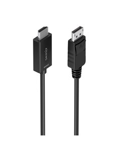 Aisens Câble Conversor DISPLAYPORT à HDMI 4K@60HZ - DP/M-HDMI/M - 2.0m - Couleur Noir