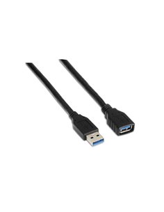 Aisens Câble Extension USB 3.0 - Tipo À Mâle à À Femelle - 2.0m - Couleur Noir