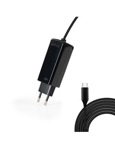 Tooq Cargador de Portable GaN USB-C/PD 100W - Câble de 1.80m - Couleur Noir