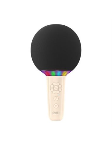 XO BE50 Microfono Inalambrico - Karaoke - 5W - Bluetooth 5.3 - Iluminacion LED - Autonomie Máxima 3h - Couleur Beige