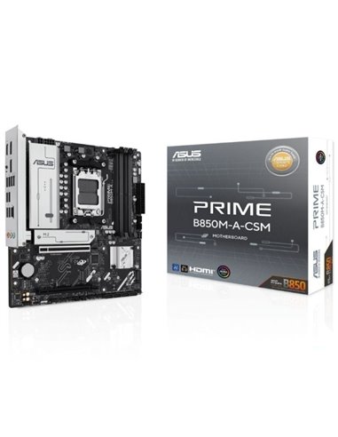 Asus Prime B850M-À-CSM Placa Base AM5 - 4x DDR5, 3x M2, 4x Sata III, PCIe 3.0, 4.0, USB 2.0, 3.2, USB-C, RJ-45, HDMI, DisplayPor