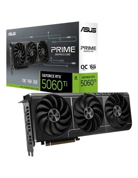 Asus GeForce PRIME RTX 5060 TI OC Edition Carte Grafica 16GB GDDR7 Reflex 2 RTX AI DLSS4