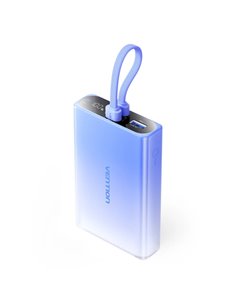 Vention Powerbank de 10000mAh - Potencia de Sortie Jusqu'à 22.5W - USB-À - USB-C - Écran - Linterna LED Integrada - Adapté Pour 