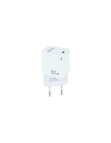 Tooq Cargador de Pared GaN USB-C/PD 30W - Couleur Blanc