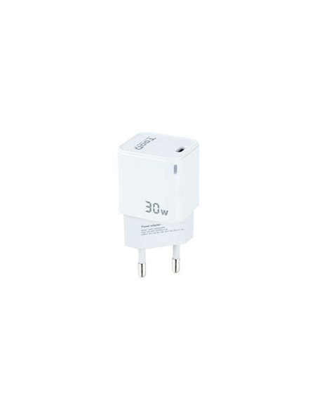 Tooq Cargador de Pared GaN USB-C/PD 30W - Couleur Blanc