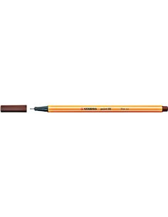 Stabilo Point 88 Feutre de Pointe Fina de Fibre - Trait de 0.4 mm - Encre Avec Base de Eau - Couleur Marron