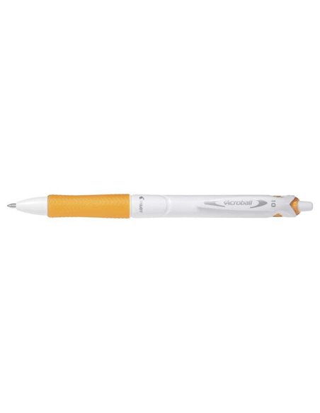 Pilot Stylo à bille de Bola Retractil Acroball PureWhite - Rechargeable - Fabricado Avec Plastico Reciclado - Pointe Ronde 1mm -