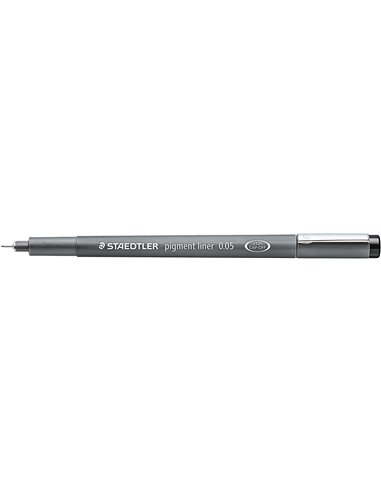 Staedtler Pigment Liner 308 Feutre Calibrado - Trait 0.05mm - Séchage rapide - Couleur Noir