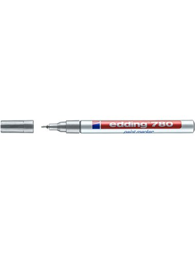 Edding 780 Feutre Permanent de Encre Opaca - Pointe Ronde - Trait 0.8mm - Puntas de Recambio Disponibles - Séchage rapide - Coul