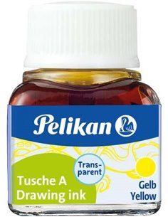 Pelikan Encre China 523 10ml N.5 - Botella de 10ml - Résistant à l'eau - Idéal Pour Dibujo et Caligrafia - Couleur Jaune
