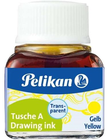 Pelikan Encre China 523 10ml N.5 - Botella de 10ml - Résistant à l'eau - Idéal Pour Dibujo et Caligrafia - Couleur Jaune