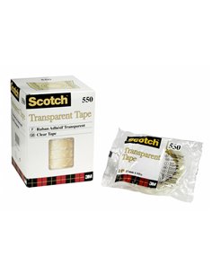 Scotch 550 Pack de 10 Cintas Adhesivas 15mm x 66m - Transparent