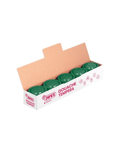 Jovi Bote de Tempera Scolaire 35ml - Aplicacion en Multiples Superficies - Usage Avec Pincel, Rodillo ou Espatula - Couleurs Mez