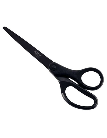 Leitz Quality Ciseaux de Acier Inoxydable 18cm - Revestimiento de Titanio - Antiadherentes - Agarre Ergonomique - Couleur Noir