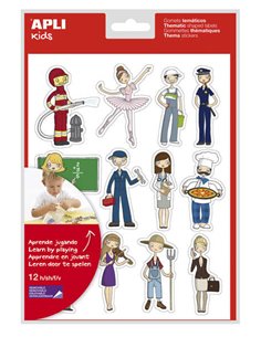 Apli Gomets Tematicos les Profesiones - 144 Unidades - Adhésif Removible - Desarrollados Avec Educadores - Ilustraciones Diverti