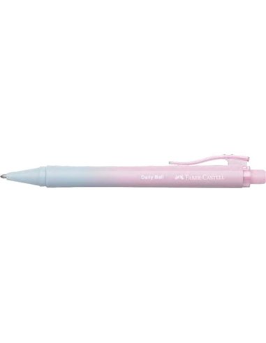 Faber-Castell Daily Ball Flow Edition Blushing Sky Stylo à bille Retractil XB - Atractivo Design - Encre Bleu Indeleble - Couleu