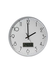 Bismark Reloj Bureau Avec Marqueur Digital de Temperatura et Humedad - Numeros Negros - Cristal Extérieur - Manecillas de Alumin