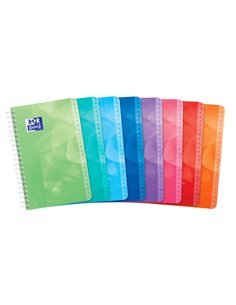 Oxford Lagoon Indice Alfabetico Spirale 50 Feuilles Cuadricula 5x5 - Taille 11x17cm - Couvercle de Plastico Résistant - Organiza