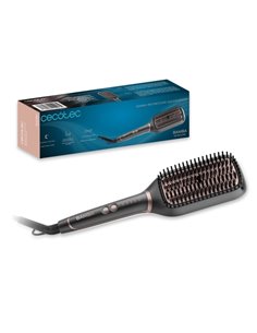 Cecotec Bamba InstantCare SquareBrush Cepillo Alisador - Revestimiento Ceramico - Temperatura Réglable - Tecnologia de Iones - A