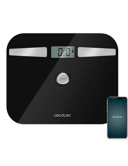 Cecotec Surface Precision 10200 Smart Healthy Black Bascula Corporal Jusqu'à 180kg - Energia Sans Pilas - Bluetooth - 4 Sensores