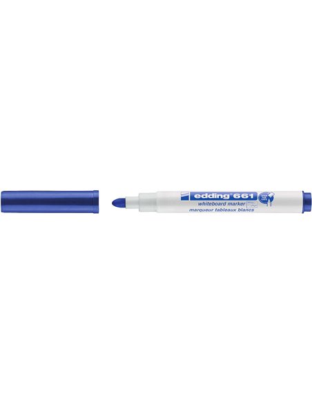 Edding 661 Feutre Pour Tableau Blanca - Pointe Ronde - Trait entre 1 et 2 mm. - Encre Pigmentada - Borrable en Seco - Couleur Bl