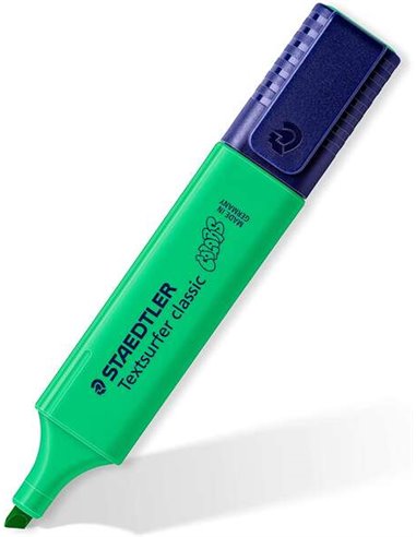 Staedtler Textsurfer Classic 364 Marqueur Fluo - Pointe Biselada - Trait entre 1 - 5mm - Encre Avec Base de Eau - Couleur Vert P