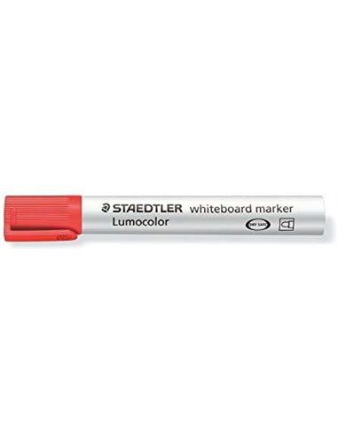 Staedtler Lumocolor 351 Feutre Pour Tableau - Pointe Ronde - Trait 2mm - Capuchon Avec Clip - Couleur Rouge