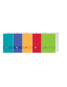 Oxford Live&Go Europeanbook 1 Couvercle de Plastico A4+ 5x5 - Taille A4+ - 80 Feuilles - Couleurs assorties