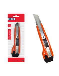 Dohe Cutter de Plastico Résistant - Cuchillas Tronzables de Acier - Système de Bloqueo de Cuchilla - Avec Guia Metalica