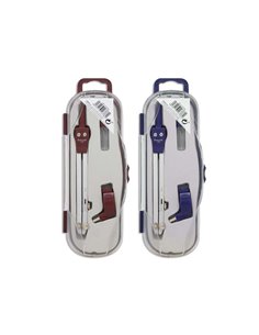 Bismark Compas Scolaire Avec Articulacion et Adaptateur Universal - Comprend Tubo de Minas - Presentado en Étui de Plastico - 2 
