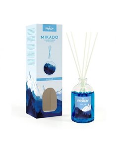 Prady Ambientador Mikado Polar - Flacon de Cristal 100 ml et Varitas Difusoras
