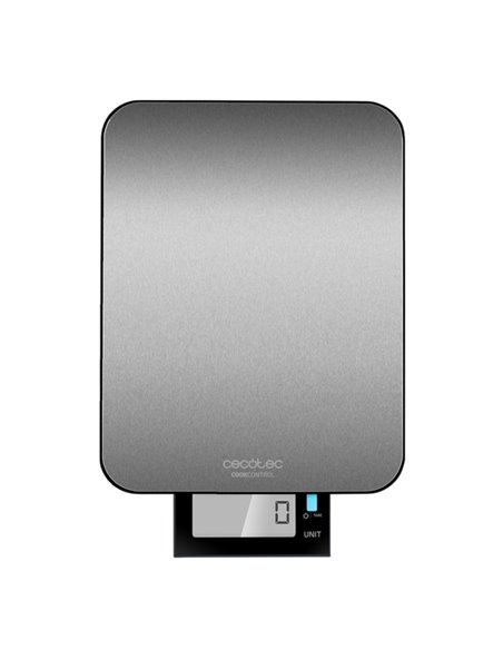 Cecotec Cook Control 9000 Waterproof Bascula de Cocina - Capacité Jusqu'à 10kg - Precision de 1g - Résistant à l'eau - Écran Ext