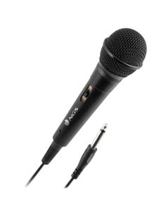 NGS Singer Fire Microfono - Boton On/Off - Jack de 6.3mm - Câble de 3m - Couleur Noir