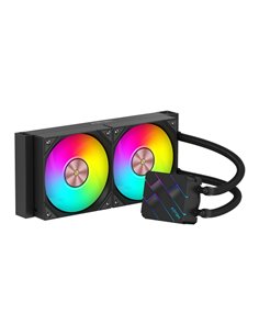 Abysm Oceanic TIDE 240 ARGB Kit de Refrigeracion Liquida - 2 Ventiladores de 120mm - Iluminacion ARGB - Bomba 2500rpm - Tubos de