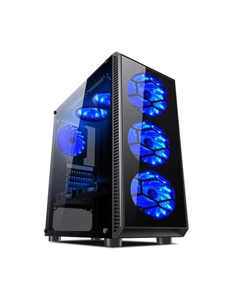 L-Link Avatar Boîte ATX - Cristal Templado - 2x SSD/HDD 3.5" - 3x SSD/HDD 2.50" - 6 Ventiladores LED Incluidos - USB 3.0, USB 2.