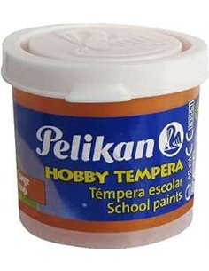 Pelikan Tempera Scolaire Flacon 40ml - Facile de Lavar - Idéal Pour Actividades Escolares - Couleur Orange